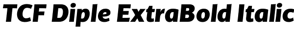 TCF Diple ExtraBold Italic Font