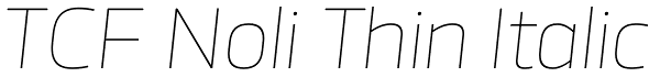 TCF Noli Thin Italic Font