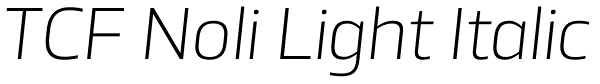 TCF Noli Light Italic Font