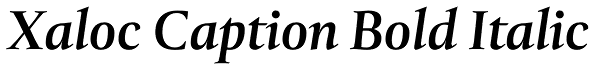 Xaloc Caption Bold Italic Font