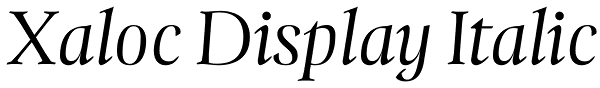 Xaloc Display Italic Font