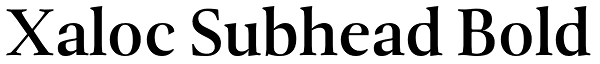 Xaloc Subhead Bold Font