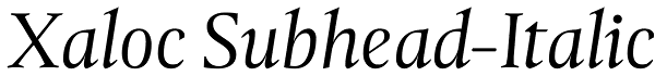 Xaloc Subhead-Italic Font