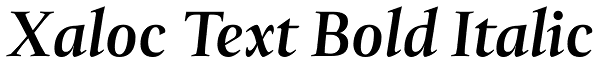 Xaloc Text Bold Italic Font