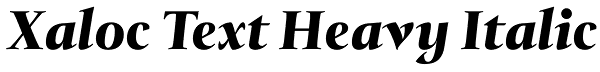 Xaloc Text Heavy Italic Font