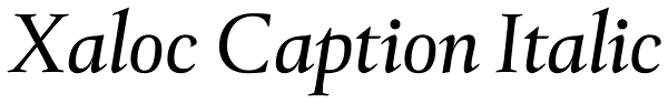 Xaloc Caption Italic Font