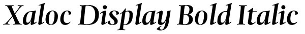 Xaloc Display Bold Italic Font