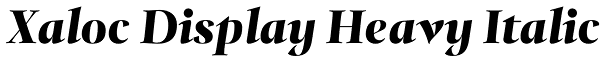 Xaloc Display Heavy Italic Font