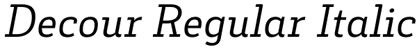 Decour Regular Italic Font