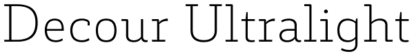 Decour Ultralight Font