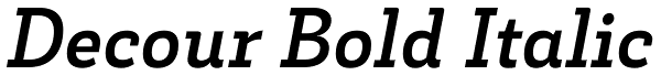 Decour Bold Italic Font