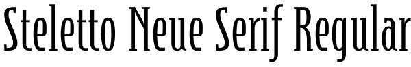 Steletto Neue Serif Regular Font