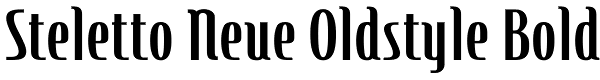 Steletto Neue Oldstyle Bold Font