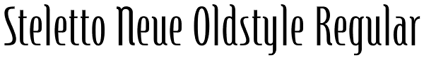 Steletto Neue Oldstyle Regular Font