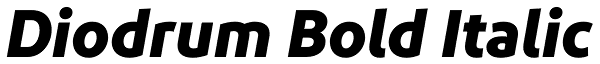 Diodrum Bold Italic Font