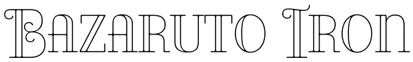 Bazaruto Iron Font