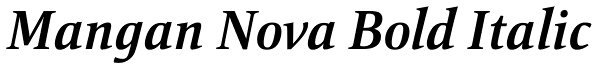 Mangan Nova Bold Italic Font