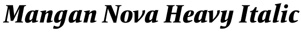 Mangan Nova Heavy Italic Font