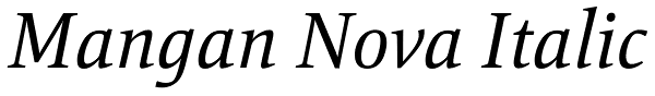 Mangan Nova Italic Font