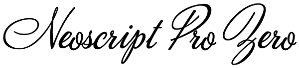 Neoscript Pro Zero Font