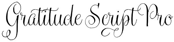 Gratitude Script Pro Font