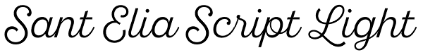 Sant Elia Script Light Font