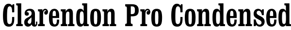 Clarendon Pro Condensed Font