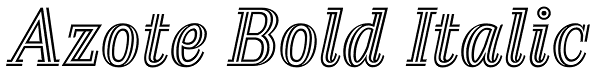 Azote Bold Italic Font