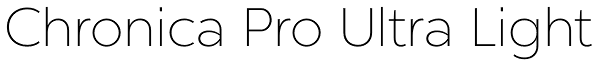 Chronica Pro Ultra Light Font