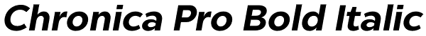 Chronica Pro Bold Italic Font