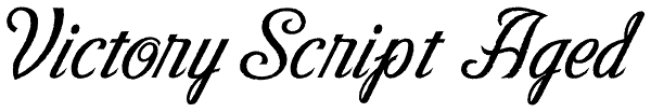 Victory Script Aged Font