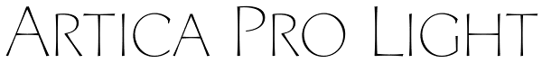 Artica Pro Light Font