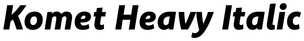 Komet Heavy Italic Font