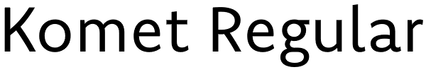 Komet Regular Font