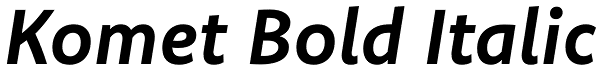 Komet Bold Italic Font