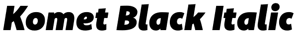 Komet Black Italic Font