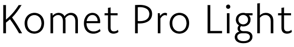 Komet Pro Light Font