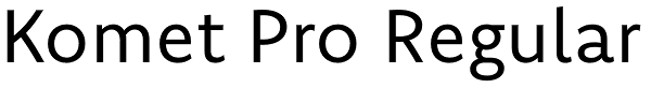 Komet Pro Regular Font