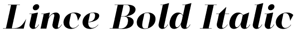 Lince Bold Italic Font