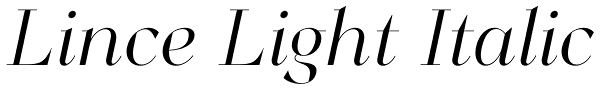 Lince Light Italic Font