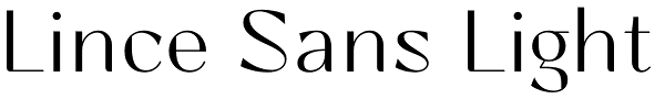 Lince Sans Light Font