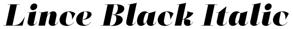 Lince Black Italic Font