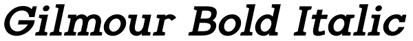 Gilmour Bold Italic Font