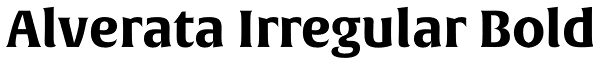 Alverata Irregular Bold Font