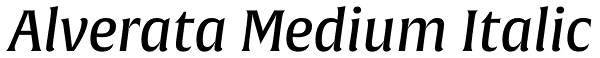 Alverata Medium Italic Font