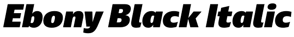 Ebony Black Italic Font