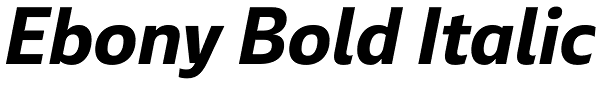 Ebony Bold Italic Font