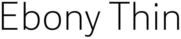 Ebony Thin Font