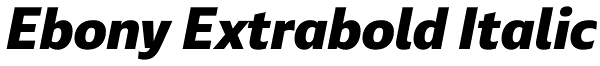 Ebony Extrabold Italic Font