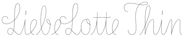LiebeLotte Thin Font